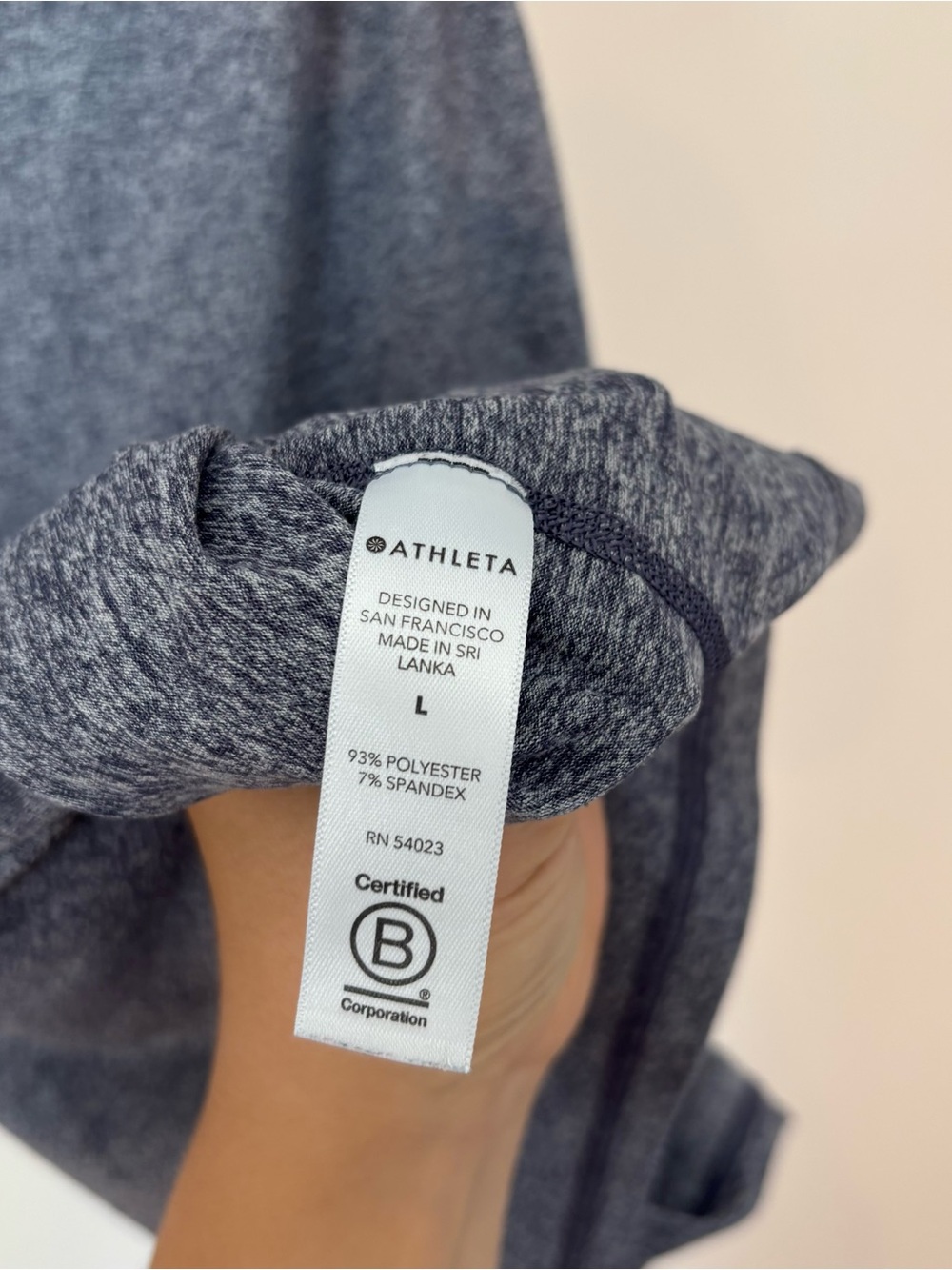 Athleta Heather Grey/Blue Racerback Performance Tank - Picture 4 of 4